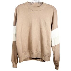 Abercrombie women’s soft af sweatshirt size L pullover tan